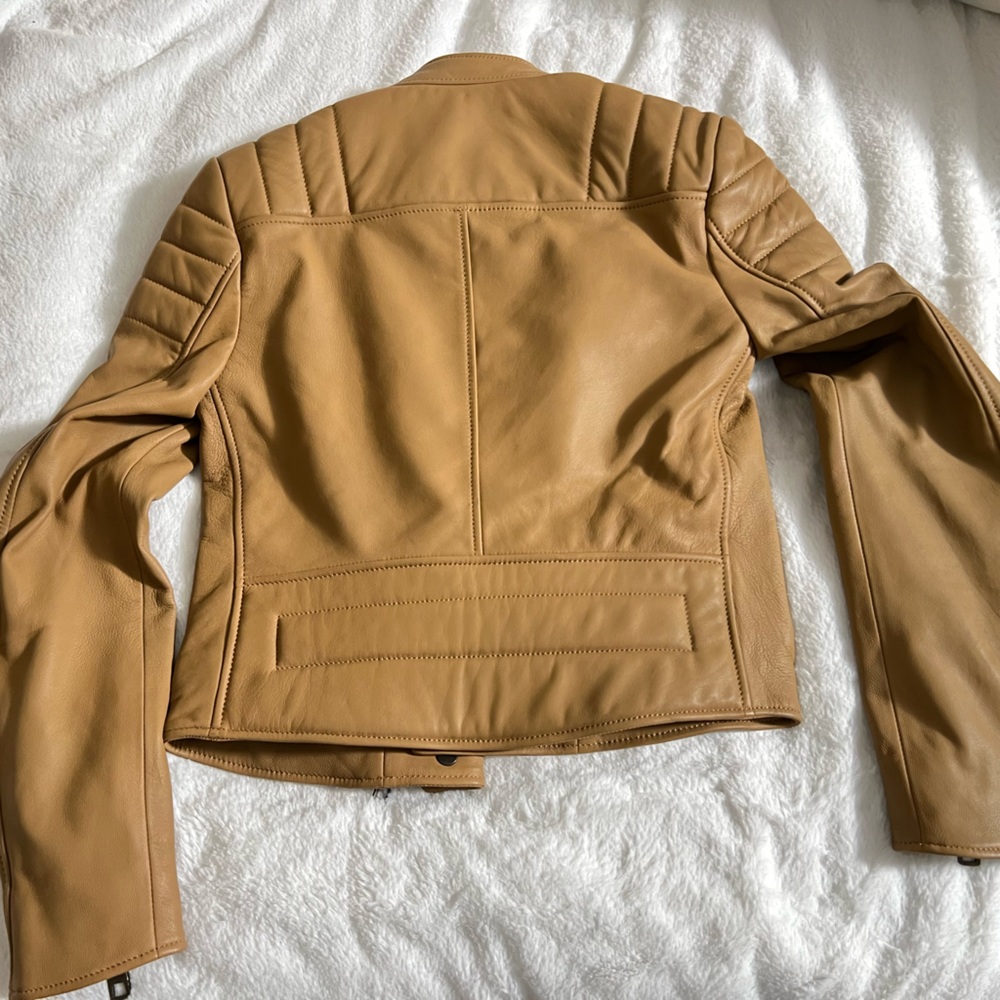 Tan Sheep Leather Coach Jacket - Picture 2 of 14